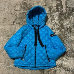 Pre owned! Bright blue Calvin Klein jacket size small!